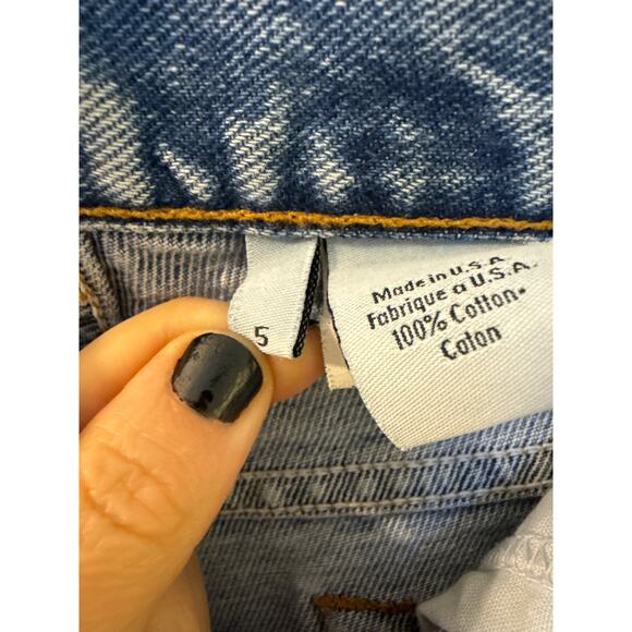 90s Vintage Calvin Klein Jean High Rise Cut-Off Shorts Size 5 - Picture 10 of 16